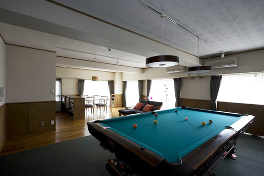 ビリヤード台が置ける家